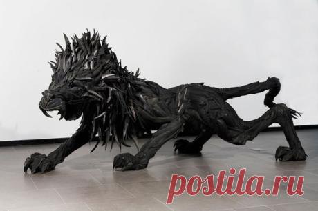 Невероятные шедевры из старых шин | 9 фотографий