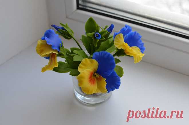 Анютины глазки из фоамирана мастер класс видео – Политрейд