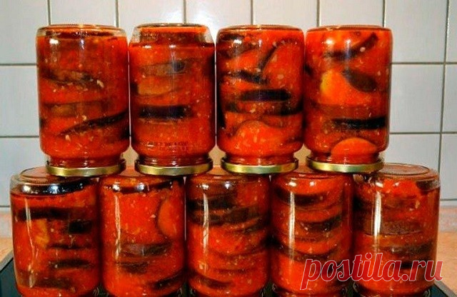 Баклажаны в аджике — Домашняя кулинария