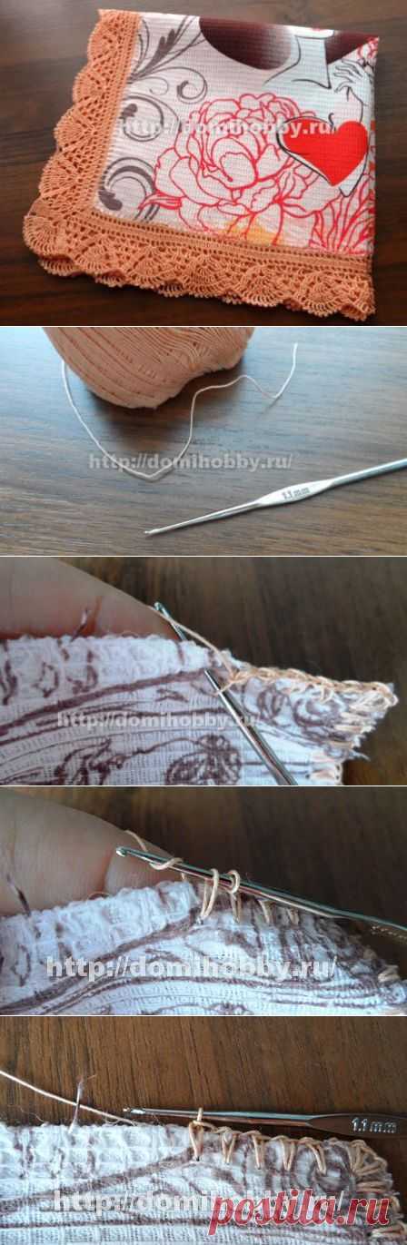 Вязание каймы для полотенец