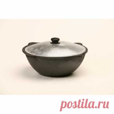 Казан чугунный 5л c крышкой (узбекистан) плоское дно за 2790 рублей!