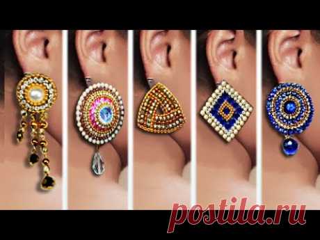 5 easy Stud Earring Design | DIY | 5 min Craft | Hand made jewelry | Art with Creativity