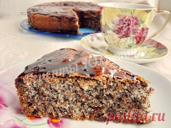 Вкуснейший пирог с маком, изюмом и орехами