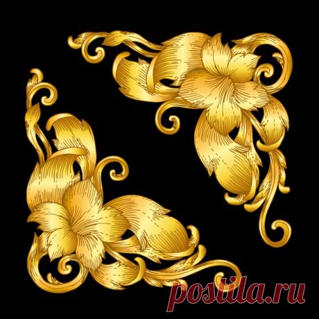 золотые вензеля на черном фоне: 6 тыс изображений найдено в Яндекс.Картинках