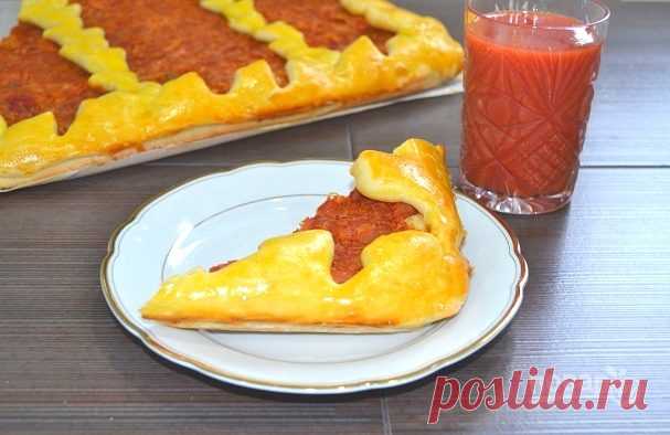 Открытый пирог с капустой