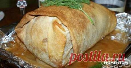 Курица в лаваше. И тесто, и курица, и начинка бесподобны