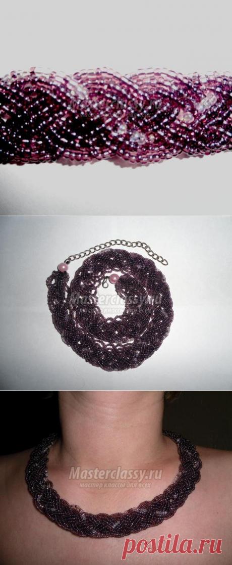 Ожерелье из бисера &quot;Подарок для мамы&quot;. Мастер класс с пошаговыми фото