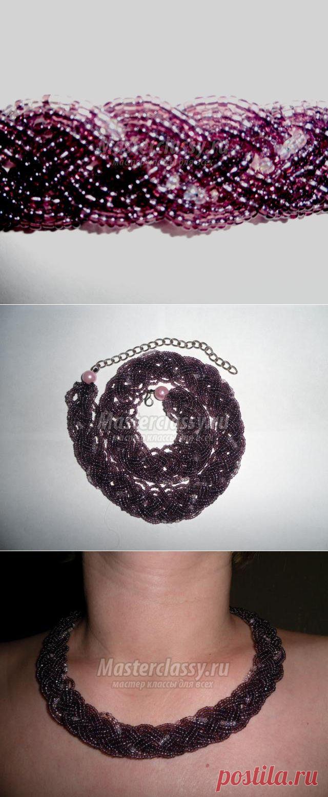 Ожерелье из бисера "Подарок для мамы". Мастер класс с пошаговыми фото