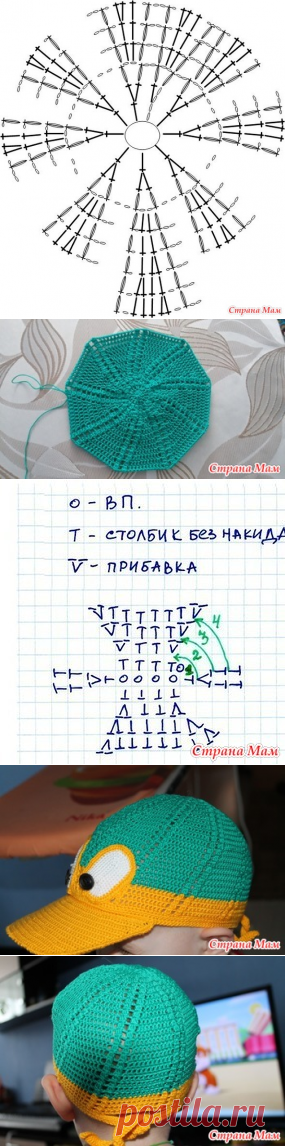 Кепка-утка - Вязание - Страна Мам