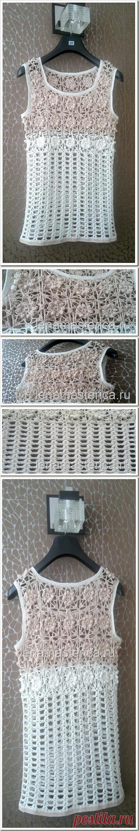 Вязаный крючком топ &quot;Зефир&quot; из 100% мерсеризованного хлопка.
LENAMASTERICA.RU