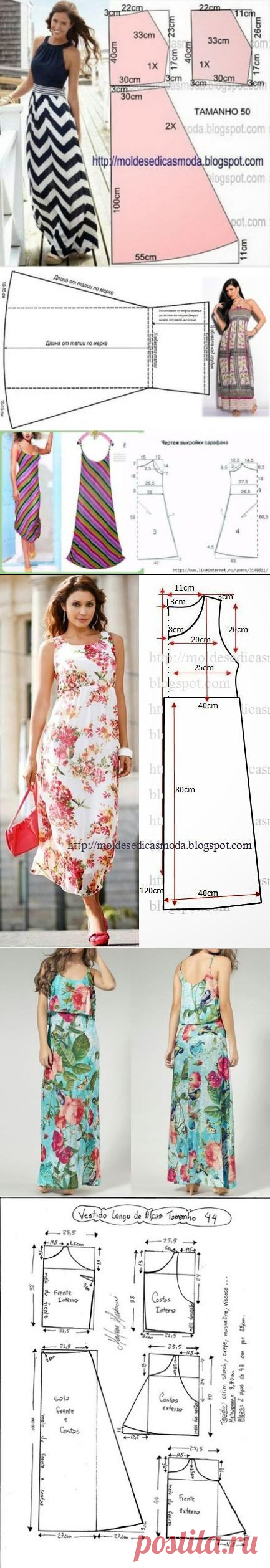 🖐TOCA LA IMAGEN Y APRENDE CORTE Y CONFECCIÓN DE PATRONES DE VESTIDOS LARGOS FÁCIL PASO A PASO 🖐