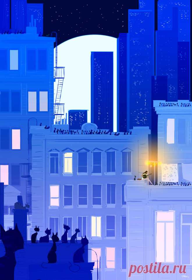 Волшебство ночи... Художник Паскаль Кэмпион (Pascal Campion).