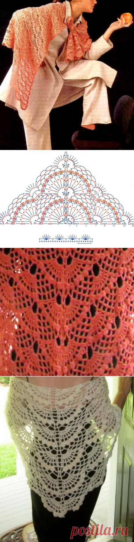 Crochet Shawls: Crochet Lace Shawl Pattern - Wonderful Women's Shawl