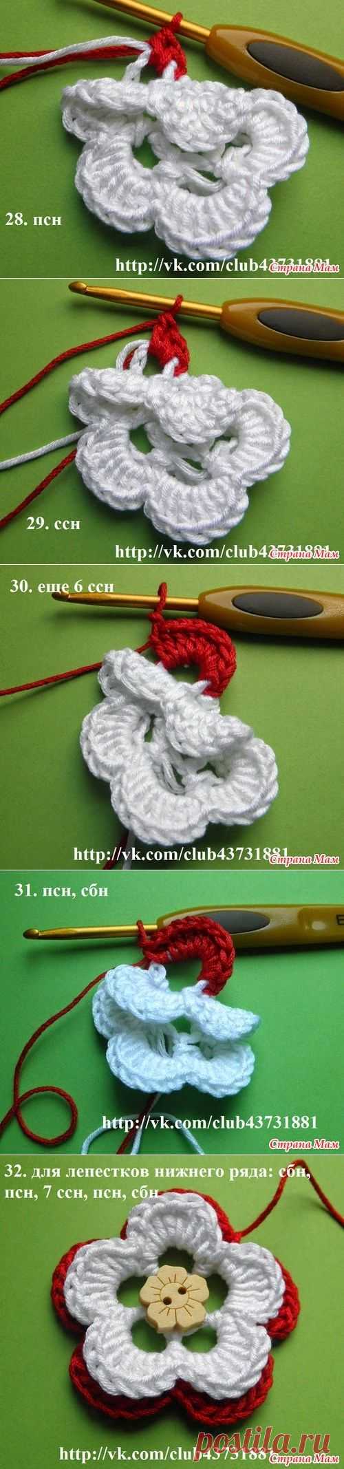 Irish crochet &: Цветок от Аллы Коваль.
