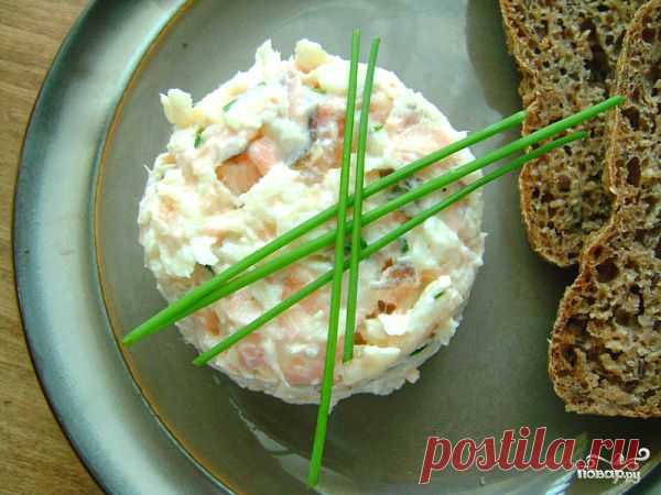 САЛАТс яблоком И СЁМГОЙ - кулинарный рецепт на Повар.ру