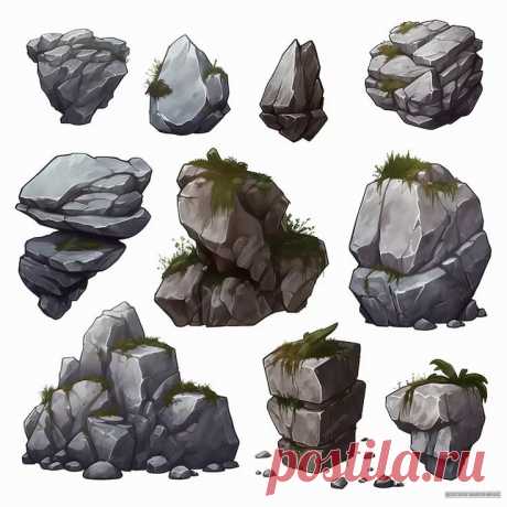 Рисунок. Камни.