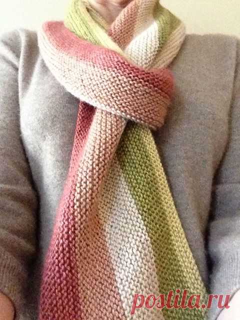 Knitting Yarns: Garter Sideways Scarf