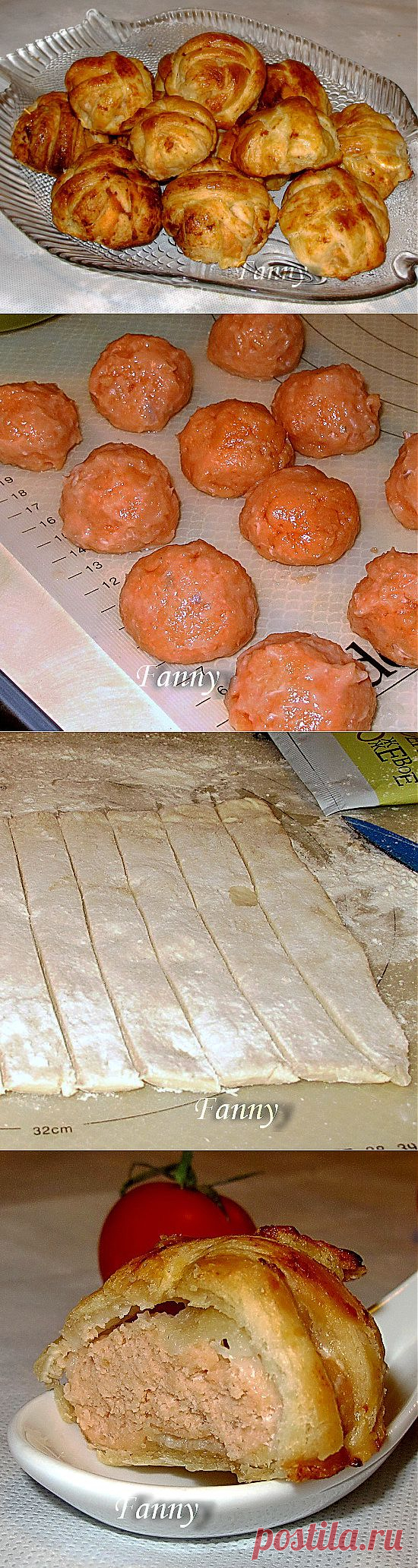 Рыбные шарики в слоеном тесте