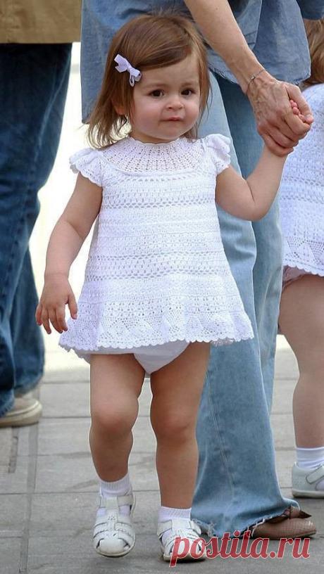 крючком так красиво белое платье для маленьких деток | сделать ручной работы, вязание крючком, ремесла