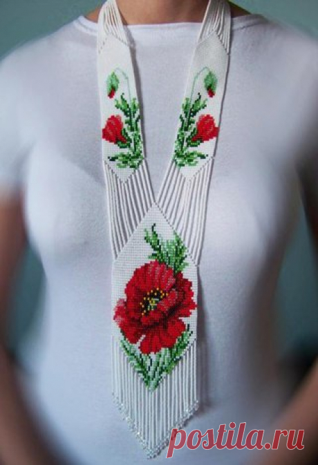 Красивый гердан из бисера.
#разное@magiya_bisera