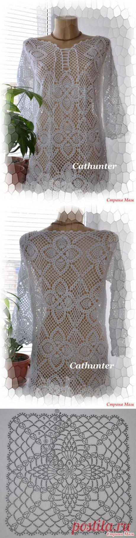 *Белоснежная туника крючком - Все в ажуре... (вязание крючком) - Страна Мам