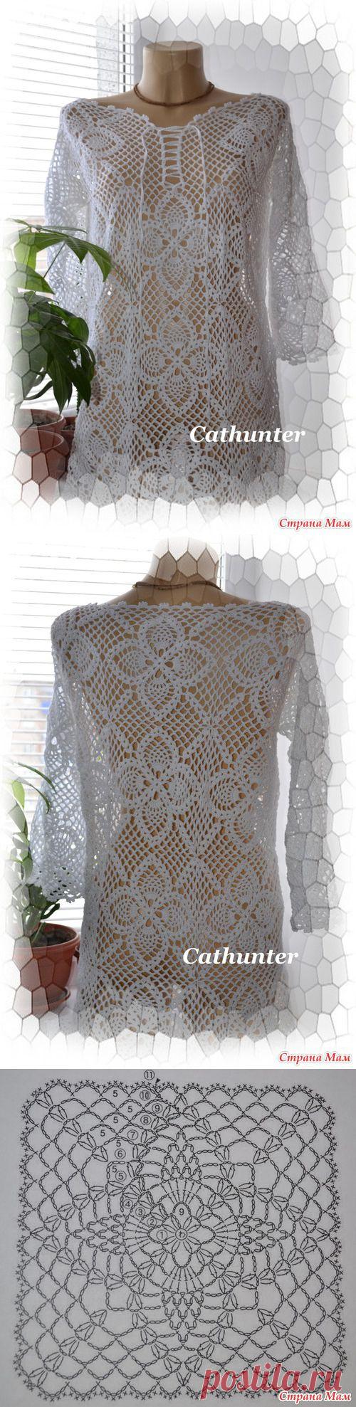 *Белоснежная туника крючком - Все в ажуре... (вязание крючком) - Страна Мам