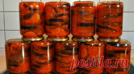Баклажаны в томатном соке. Очень вкусно и легко! Я уже очень давно закрываю баклажаны на зиму в томатном соке. Добавляю...