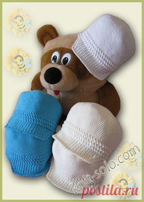Вязаная кепка для мальчика.