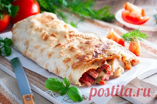 Рулет из лаваша с курицей – 10 рецептов вкусной начинки (с фото)