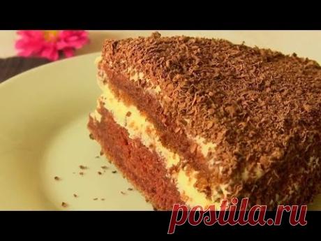 Торт "Черный принц".Шоколадный торт с белым кремом.Торт на кефире.Çikolatalı Pasta Tarifi