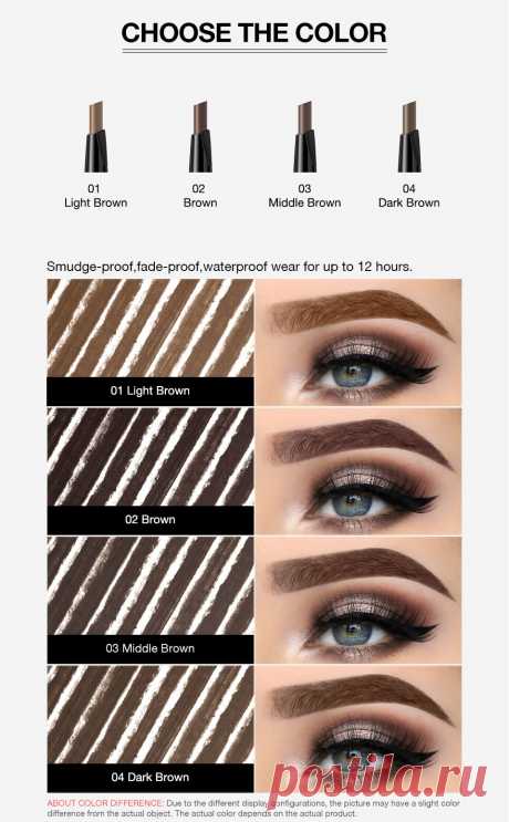 Wholesale Product Snapshot Product name is BANXEER Eyebrow 4 Colors Waterproof Eyebrow Long Lasting Eye brow Tattoo Pencil Durable Black Brown Smudge-proof Eye Brow Pencil