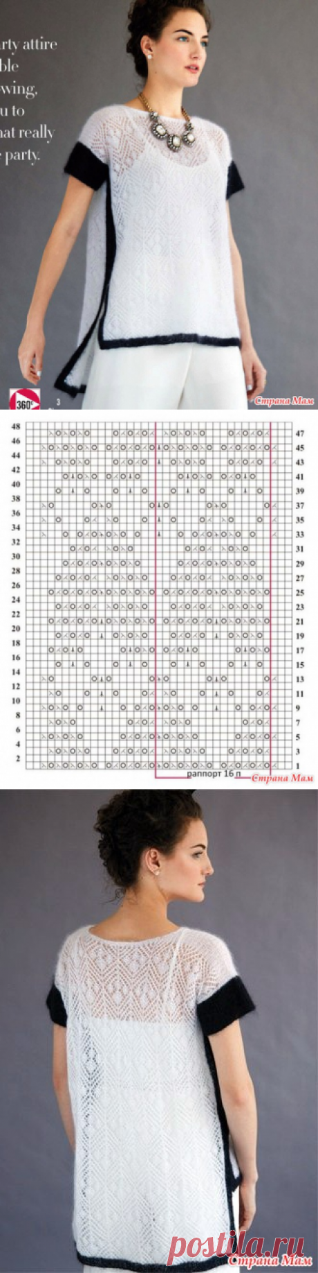 Топ LACE спицами. - ВЯЗАНАЯ МОДА+ ДЛЯ НЕМОДЕЛЬНЫХ ДАМ - Страна Мам