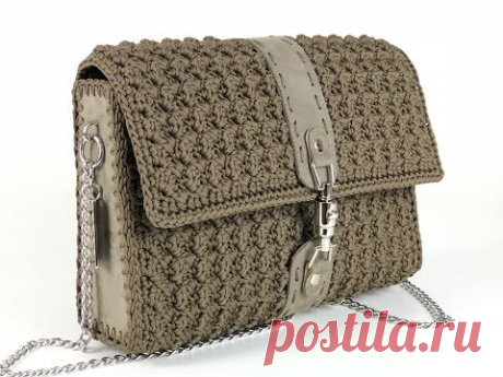 TUTORIAL Borsa Uncinetto - Mod.DOPPIAG - Crochet- Punto ventaglio obliquo