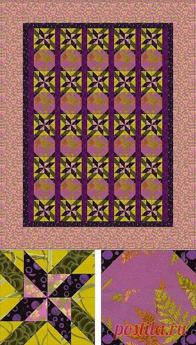 Лоскутное одеяло *Звездные ночи*. Схема.