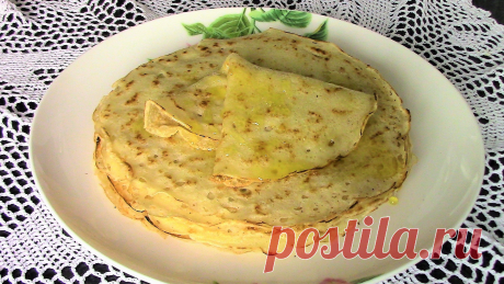 Как приготовить постные дрожжевые блины, блинчики.Вкусные тонкие блинчики на воде.