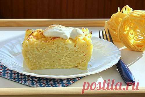 Рецепт лапшевника с творогом как в детском саду / Меню недели