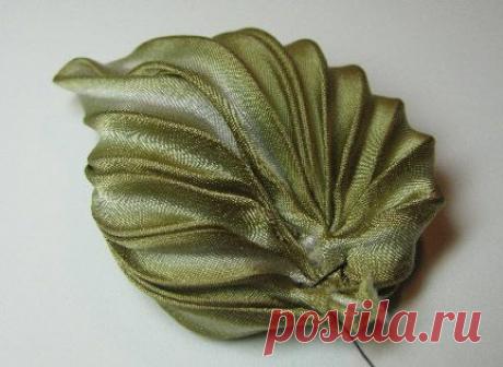 Бисероплетение Искусство: Создание плиссированные шелковые ленты Shibori цветы - часть первая