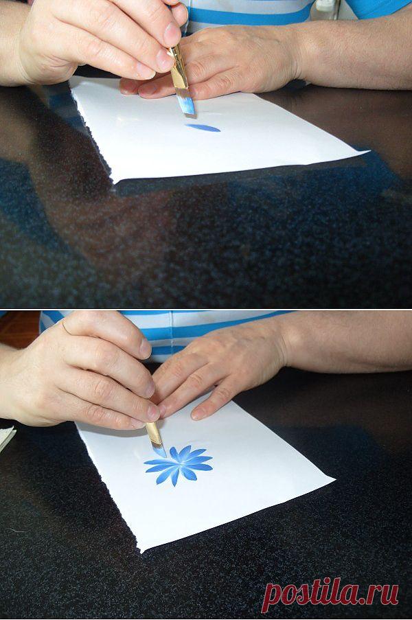 Ромашка плоской кистью - Ярмарка Мастеров - ручная работа, handmade