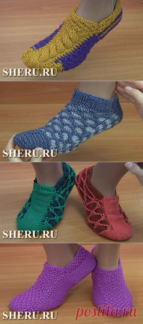 Вязание следков на двух спицах без шва