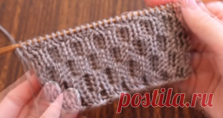 Двухсторонний узор спицами, видео | Double-sided knitting pattern - YouTube