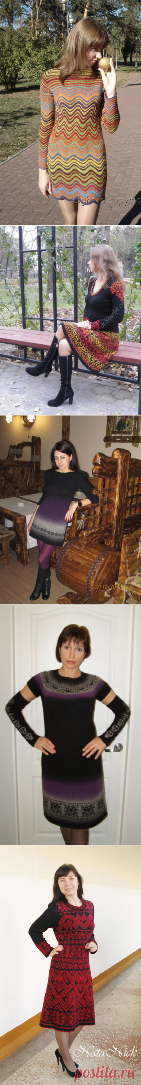Платья из пряжи кауни