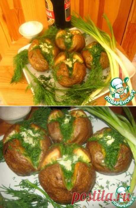 Картошка с чесноком и зеленью - кулинарный рецепт