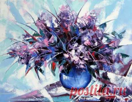 Художник Александр Гунин. Синий дождь и чёрный кот… Я люблю твои глаза