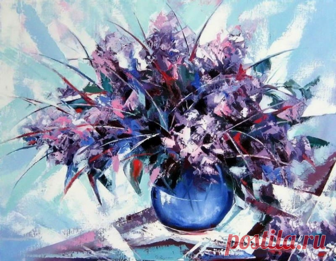 Художник Александр Гунин. Синий дождь и чёрный кот… Я люблю твои глаза