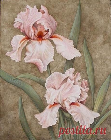 декупаж, цветы