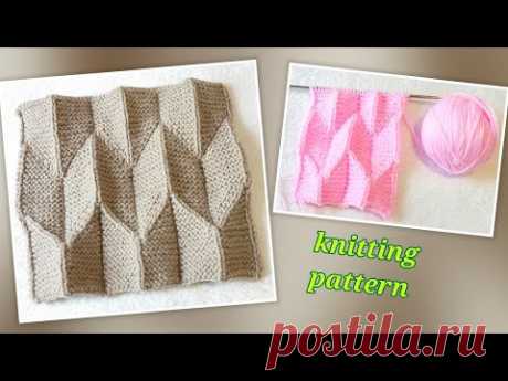 🔥 Двухсторонний узор...с секретом 😍 МК спицами 🤗