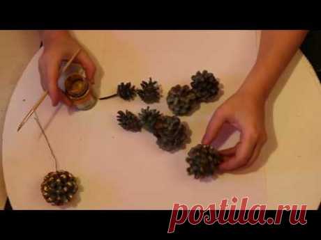 Новогодние шишки из старых свечек.🌲 Мастер класс.