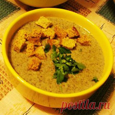 Cуп-пюре с шампиньонами.