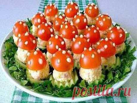 Праздничная закуска «Мухомор» - рецепт с фото