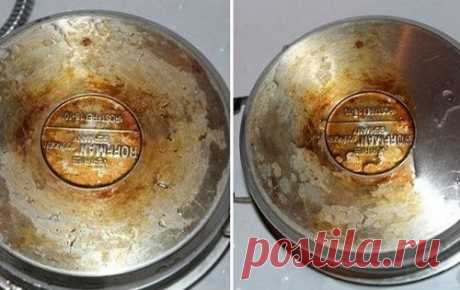 Забытое чудо-средство для очистки кухонной утвари от жира и грязи.